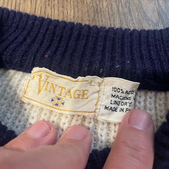 Vintage Knit Sweater Unique Design Rare, Women’s L - Picture 2 of 5